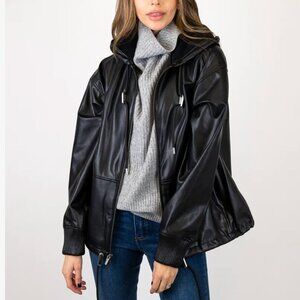 A.L.C. Cameron Vegan-Leather Zip-Front Jacket NWT !!